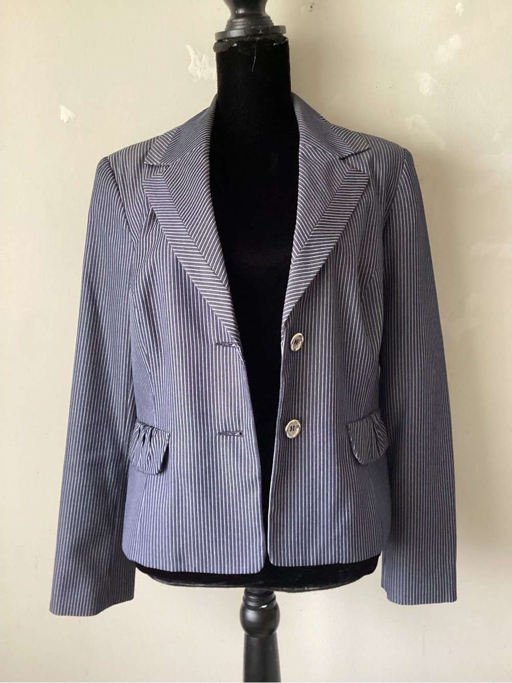 Isabella Striped Navy Women's Tailored Blazer